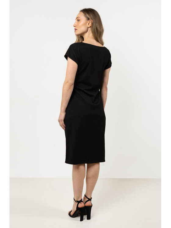 Awama Awama Sukienka letnia A705 Czarny Basic Fit