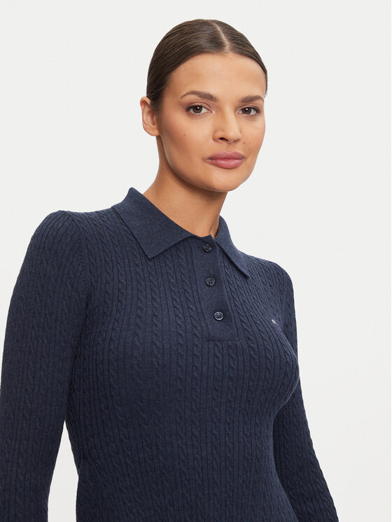 Tommy Jeans Tommy Jeans Kötött ruha DW0DW19658 Sötétkék Slim Fit