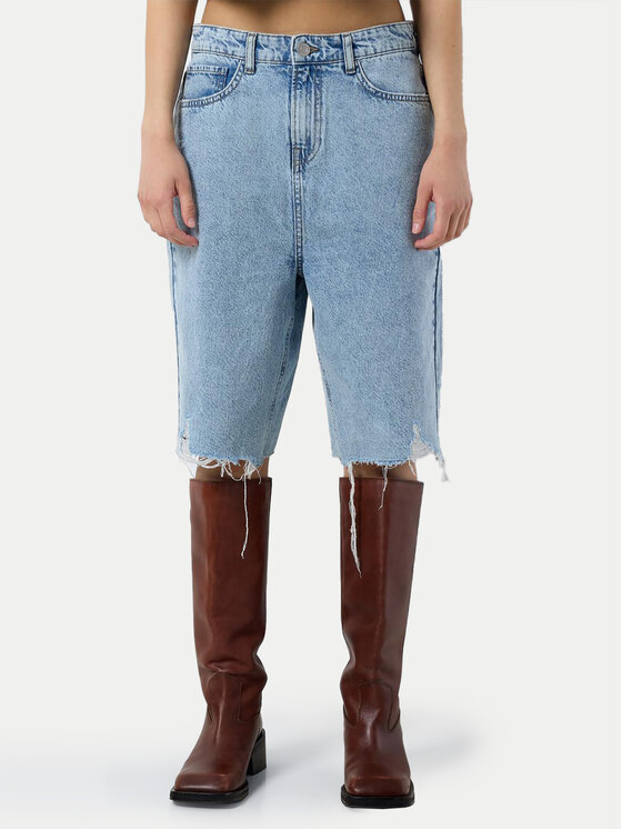 Noisy May Noisy May Jeans kratke hlače Jytte 27030816 Modra Straight Fit