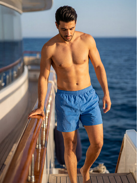 Feba Feba Szorty kąpielowe FM01 Niebieski Short Fit
