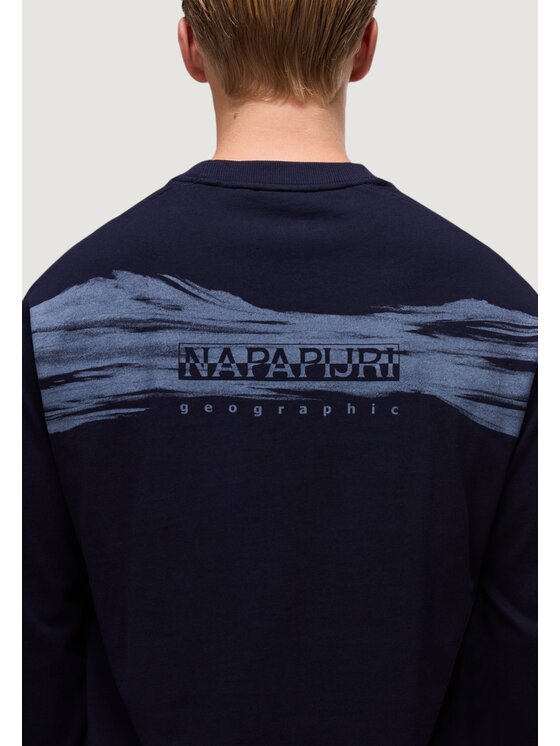 Napapijri Napapijri Felpa B-BACK GRAPHIC C Blu Casual Fit