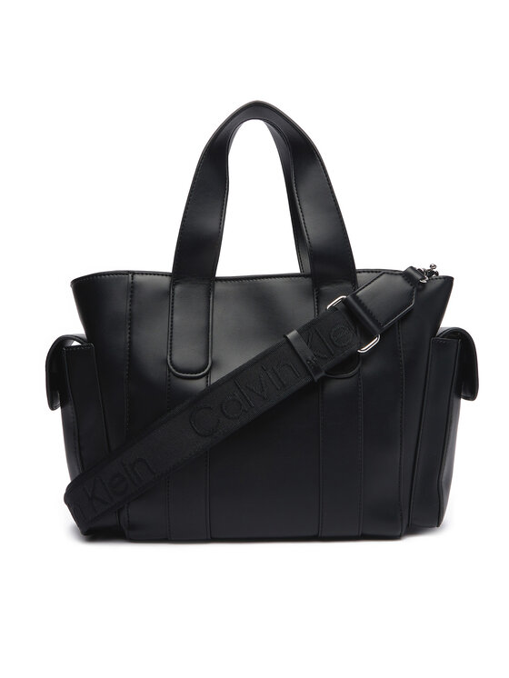 Calvin Klein Calvin Klein Geantă Webbing Strap Small Tote LV04F3290G Negru