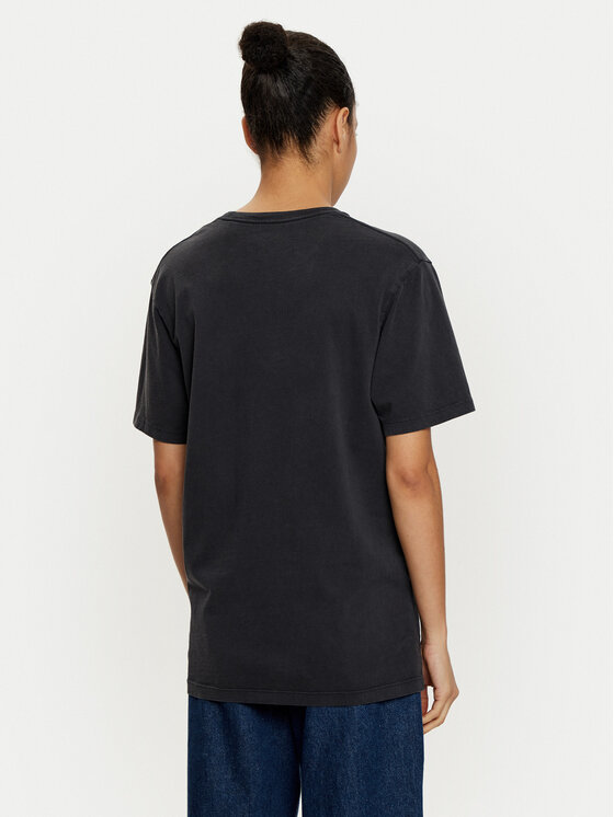 Wrangler Wrangler T-Shirt Ringer 112356449 Czarny Slim Fit