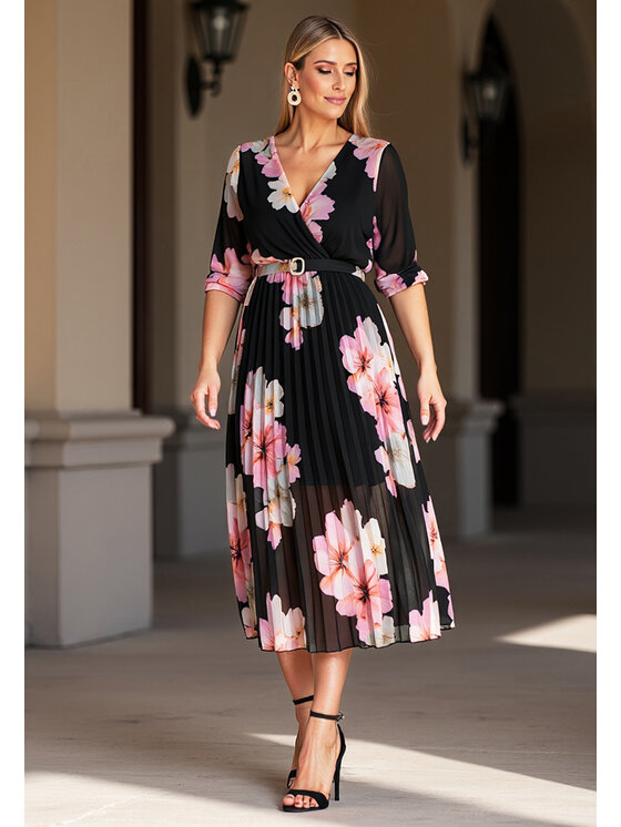 FIGL FIGL Abito da cocktail M1137 Nero Flared Fit