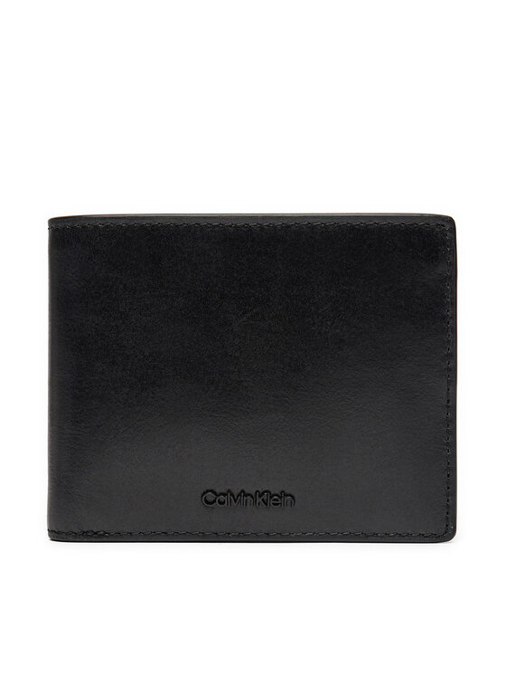 Calvin Klein Velika Moška Denarnica Ck Refined Bifold 5cc W/Coin K50K512700 Črna