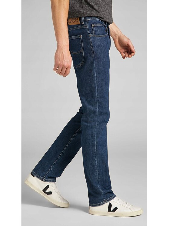 Lee Lee Jeansy Brooklyn Straight Niebieski Regular Fit
