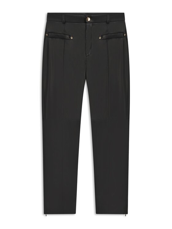 MARI PRETI MARI PRETI Pantaloni di pelle Arvella Nero Regular Fit