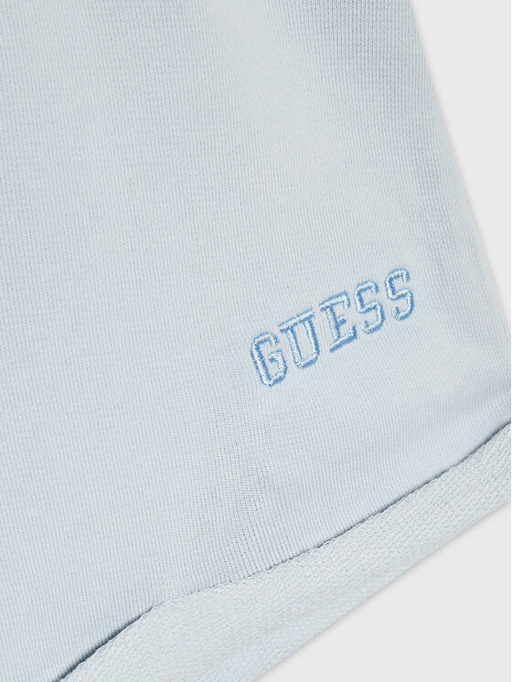 Guess Guess Auduma šorti J3GD02 KA6R3 Zils Regular Fit