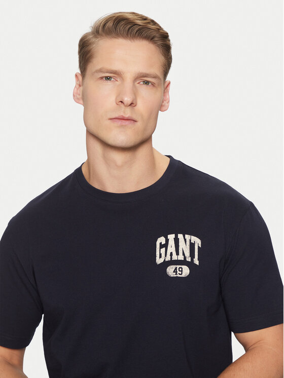 Gant Gant T-Shirt 2003292 Granatowy Regular Fit