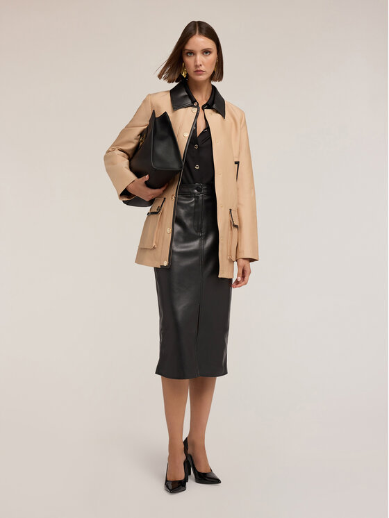 Motivi Motivi Cappotto R180Q001061N002 Écru Regular Fit