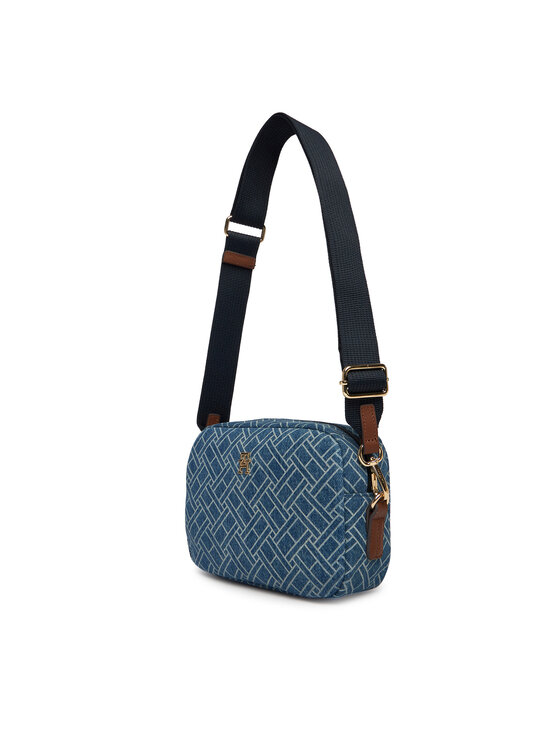 Tommy Hilfiger Tommy Hilfiger Geantă Popette Camera Bag Denim Flag AW0AW18610 Albastru
