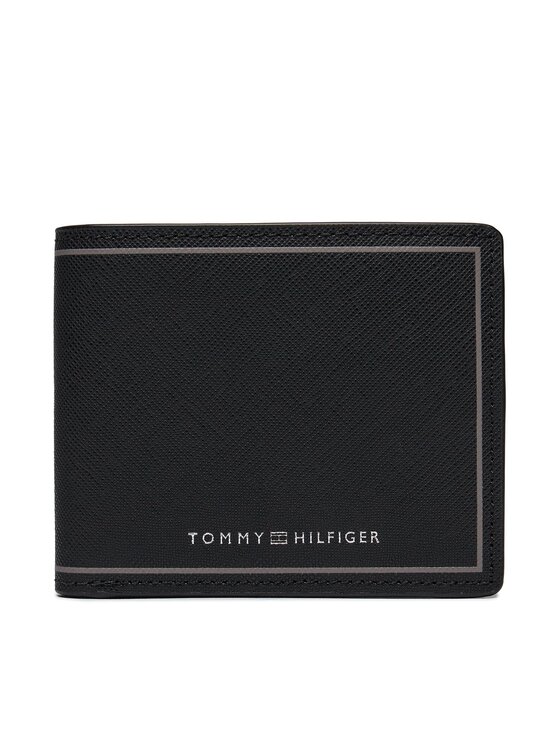 Portofel Mare pentru Bărbați Tommy Hilfiger Th Central Cc And Coin Negru