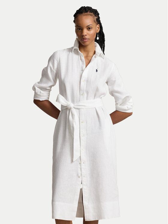 Polo Ralph Lauren Polo Ralph Lauren Vestito chemisier 211943992001 Bianco Regular Fit