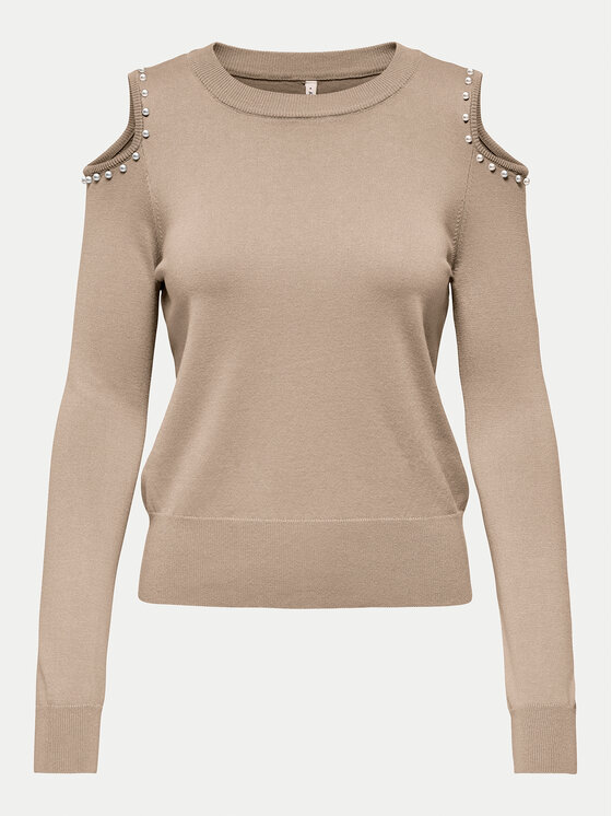 ONLY ONLY Sweter Gila 15339512 Beżowy Regular Fit