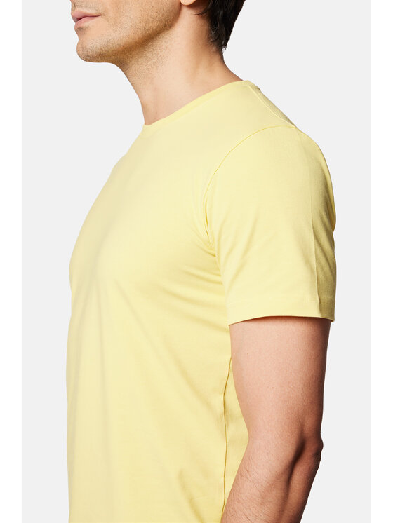 Lancerto Lancerto T-Shirt Jeffrey TS073124000002 Żółty Regular Fit