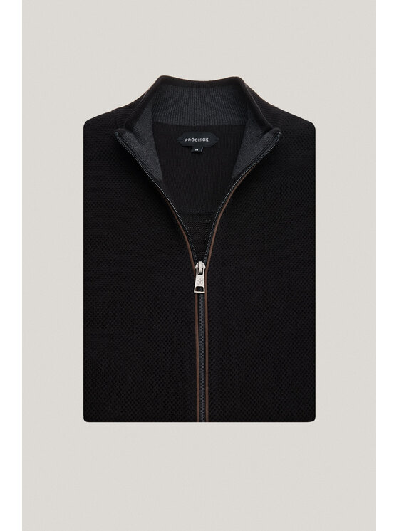 Próchnik Próchnik Kardigan PM14 SW073225000021 Czarny Regular Fit