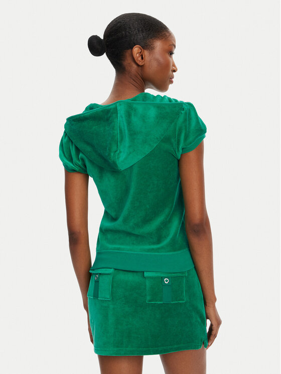 Juicy Couture Juicy Couture Суитшърт Heritage JCGAS125021 Зелен Slim Fit