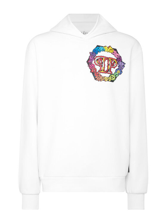 PHILIPP PLEIN PHILIPP PLEIN Bluza 22645 Biały Regular Fit