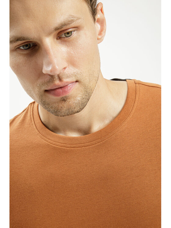 Cross Jeans Cross Jeans T-Shirt 16022-548 Brązowy Regular Fit