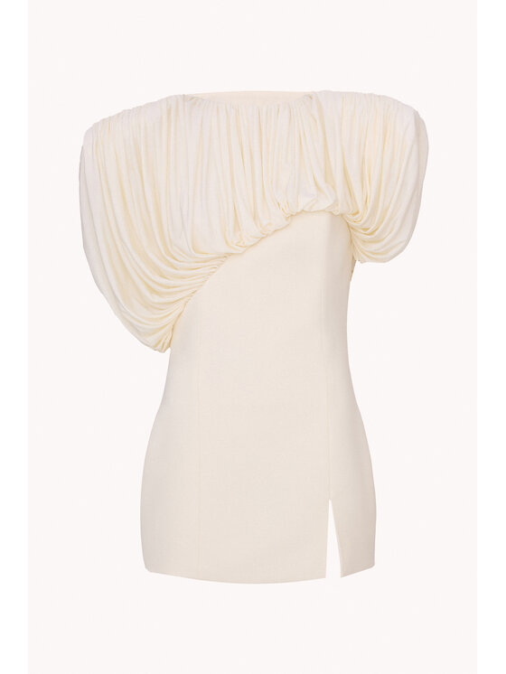 Epuzer Epuzer Abito da sera Padded shoulder Crema Standard Fit