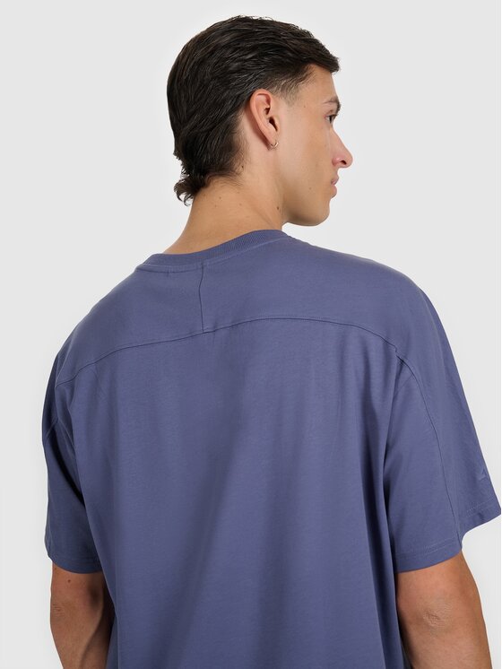 4F 4F T-Shirt 4FWAW25TTSHM2401-32S Niebieski Oversize