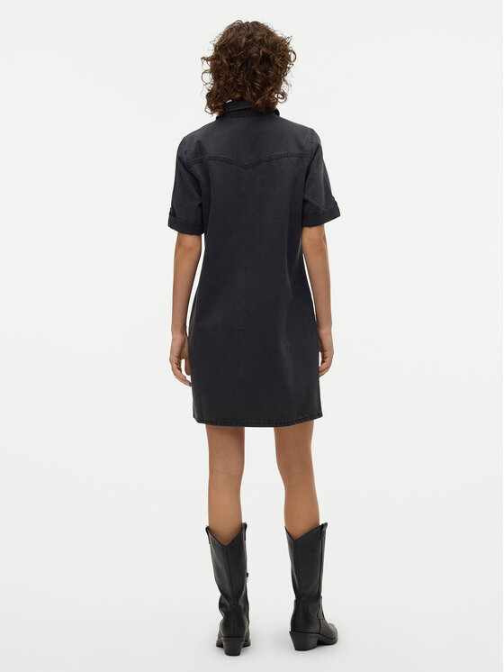 Vero Moda Vero Moda Sukienka jeansowa Jennie 10309665 Czarny Regular Fit