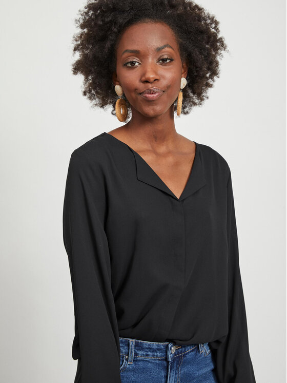 Vila Vila Hemd Lucy 14044253 Schwarz Relaxed Fit