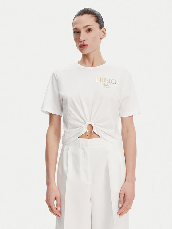Liu Jo Liu Jo T-Shirt WA5139 JS923 Biały Regular Fit
