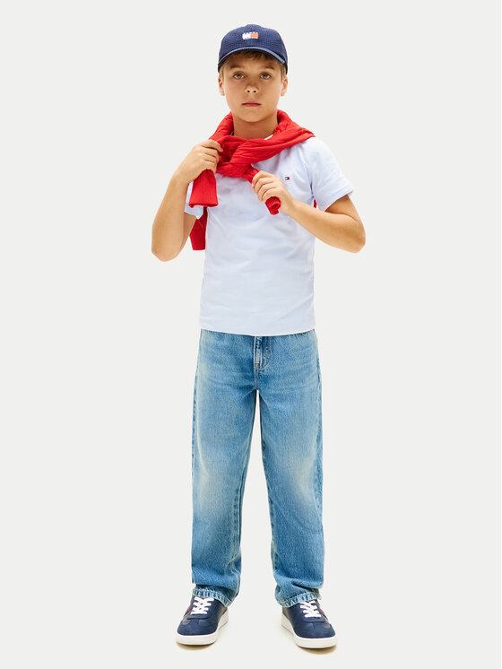 Tommy Hilfiger Tommy Hilfiger T-Shirt KB0KB06879 Světle modrá Regular Fit