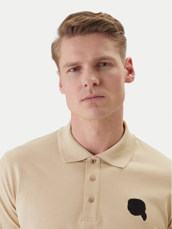 KARL LAGERFELD KARL LAGERFELD Polo särk 745015 562231 Beež Regular Fit