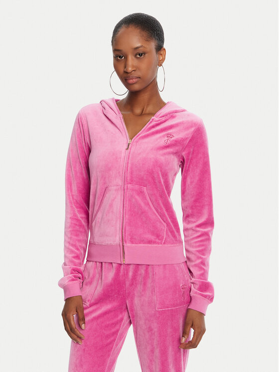 Juicy Couture Juicy Couture Majica dugih rukava Robyn JCSEBJ007G Ružičasta Slim Fit