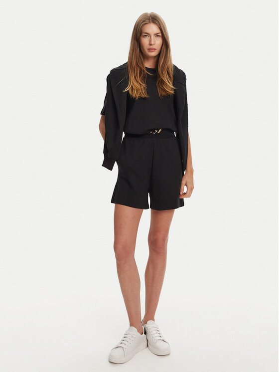 BOSS BOSS Kratke pidžama hlače Cp Stripe_Shorts 50539981 Crna Relaxed Fit