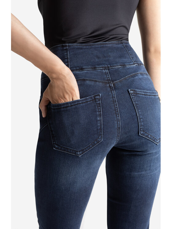 RJ Rocks Jeans RJ Rocks Jeans Jeansy Vicki Granatowy Slim Leg