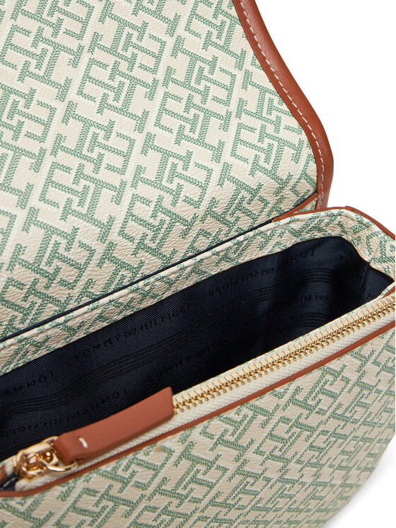 Tommy Hilfiger Tommy Hilfiger Geantă Th Monoplay Leather Saddle Bag AW0AW17414 Verde
