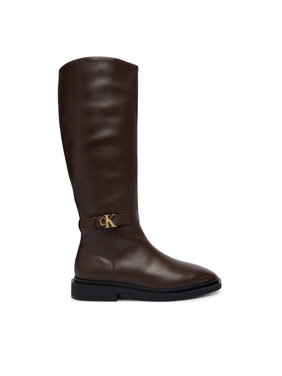Calvin Klein Calvin Klein Ratsasaapad Square High Boot Lth Mg Hdw HW0HW03187 Pruun