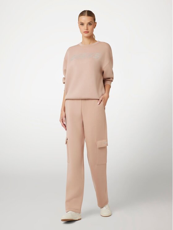 Guess Guess Bluza 169847 Beżowy Classic Fit