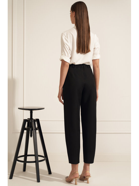NIFE NIFE Bluzka z podwijanym rękawem Écru Classic Fit