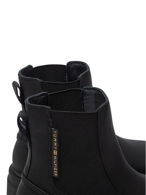 Tommy Hilfiger Tommy Hilfiger Боти тип челси Chelsea FW0FW08162 Черен