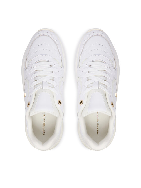 Tommy Hilfiger Tommy Hilfiger Laisvalaikio batai Th Chic Runner Sneaker FW0FW09414 Balta