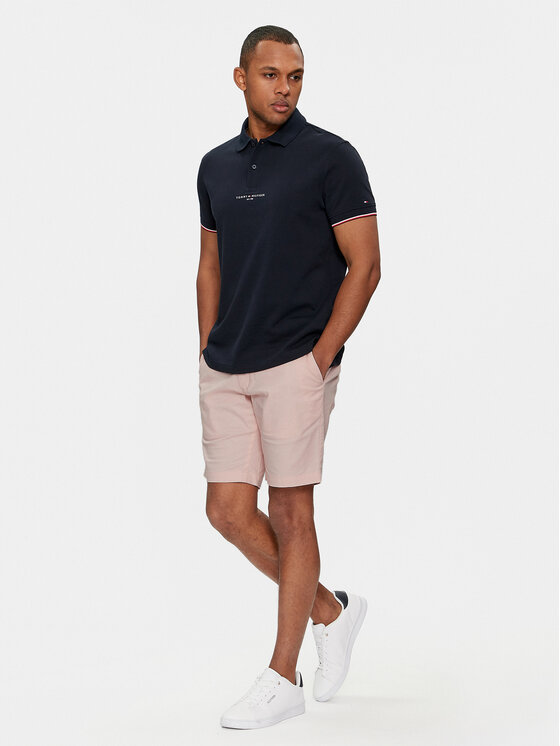 Tommy Hilfiger Tommy Hilfiger Šortky z materiálu Brooklyn MW0MW23563 Růžová Regular Fit