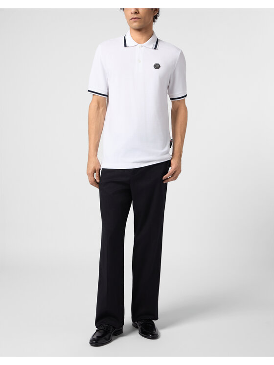 PHILIPP PLEIN PHILIPP PLEIN Polo 31372 Bianco Slim Fit