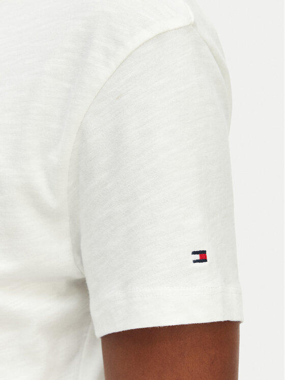 Tommy Hilfiger Tommy Hilfiger Majica WW0WW49256 Bela Relaxed Fit