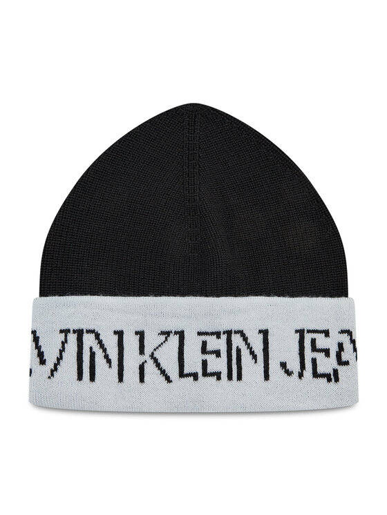 Calvin Klein Jeans Calvin Klein Jeans Kapa Shadow Logo Knit Beanie K60K608676 Črna