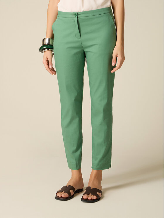 Oltre Oltre Pantaloni di tessuto P02CR009296N015 Verde Boy Fit