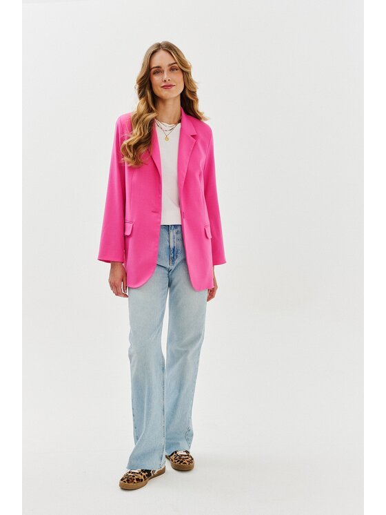 NAOKO NAOKO Marynarka Bubblegum Attitude Różowy Regular Fit