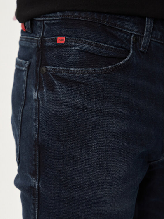 HUGO Hugo Jeans hlače 50522152 Mornarsko modra Slim Fit