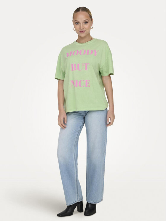 ONLY ONLY Marškinėliai Rilly 15316994 Žalia Regular Fit