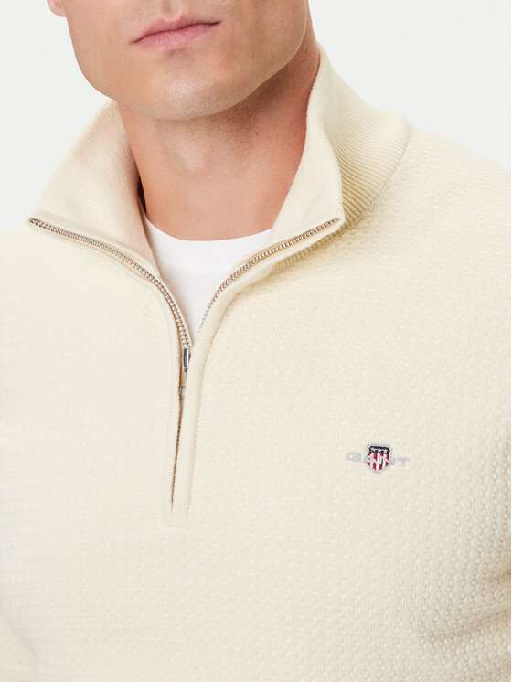 Gant Gant Pulover 8030256 Écru Regular Fit
