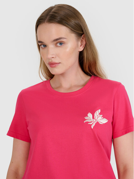 4F 4F T-Shirt SS MIDSHOP TEXTILE Różowy Regular Fit