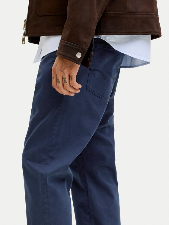 Jack & Jones Jack & Jones Pantaloni di tessuto Clark Finn 12293328 Blu scuro Regular Fit